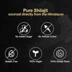 Himalayan Shilajit Gummies for Men & Women - No Added Sugar, 100% Natural & Organic with Ashwagandha, Gokshura, Fulvic Acid & 85+ Trace Minerals, Individually Wrapped, Non-GMO, 80 Gummy I Pouch