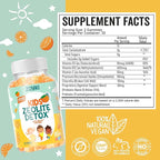 Zeolite Detox Gummies for Kids - Cleanse Out Toxins - Micronized Zeolite Chewable Body Support Supplement with Chlorella Vitamin D3 B12 C - Orange Flavor Vegan Non-GMO Gluten-Free