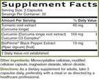Bronson Turmeric Curcumin Extra Strength - Antioxidant, Joint & Digestion Support with BioPerine, Non-GMO, 90 Vegetarian Capsules