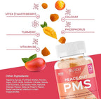 SUKU Vitamins - PMS Gummy Supplement with Chasteberry to Relieve PMS and Menopause Peach Mango Gummies (50 Count)
