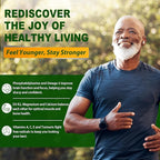 Multivitamin for Men 50 + Plus, Sugar Free Men Multivitamins Gummies w/Omega-3, Coq10, D3k2, Calcium, Magnesium, Zinc, Vitamins A, C & E, Mens Vitamins for 𝖧𝖾𝖱𝗍, Antioxidant, Brain, Bone, 60cts