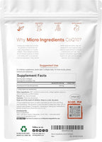 Micro Ingredients CoQ10 100mg Per Serving | 240 Softgels Made with Coconut MCT Oil | High Absorption Coenzyme Q10 as Ubiquinone | Non-GMO