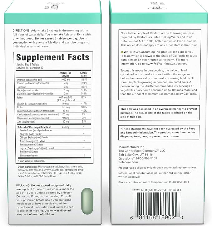 Extra Maximum Strength - Cortisol Supplements for Women - Reduce Cortisol Related Belly Fat - Stress Relief Supplement - Calm Mind - Improved Mood, 90 Count