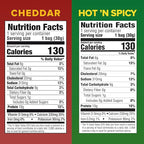 Pure Protein Cheesy Crackers Variety Pack, 6 Hot and Spicy and 6 Cheddar, High Protein Snack, 10G Protein, 1.34 oz, 12 Count