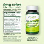 Caffeine Free Natural Energy Boost with Ashwagandha, Maca & Magnesium - Support Stress Relief, Focus & Mood - 60 Capsules by Innervis Nutrition