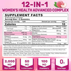 Inositol Gummies for Women + Chasteberry, Myo-Inositol & D-Chiro Inositol 2000mg + 50mg Ideal 40:1 Ratio with Methylated B12 & Folate, Choline, Magnesium,Vitamin D3 for Overall Health,Sugar Free,60Cts