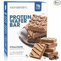 WonderSlim Protein Wafer Snack Bar, Chocolate, 210 Calories, 15g Protein, 0mg Cholesterol (5ct)