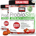 Force Factor ProbioSlim Keto ACV Gummies, Organic Apple Cider Vinegar Gummies with LactoSpore Probiotics & Prebiotics to Support Digestion, Metabolism, & Immune Health, 1 Net Carb, Apple Flavor, 240ct