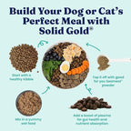 Solid Gold Cat & Dog Multivitamin Powder - Kelp Powder, Omega 3 & Vitamins for Dental, Digestive, Immune, Skin & Coat Health - Multi Vitamin for Dogs & Cats - Cat & Dog Food Additive Supplement - 5oz