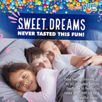 Dippin' Dots - Melatonin Gummies for Kids & Adults (30 Day Supply) Strawberry Sunset Creme Flavor | 2.5mg Per Kids Melatonin Supplement for Faster & Longer Sleep | Gummies for Children (60 Count)