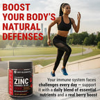 Immune Support Zinc Gummies 50mg with Elderberry Vitamin C and Zinc Supplements - Natural Antioxidant with Copper Vitamin D3 K2 Magnesium - Rich Berry Taste, Sugar-Free, 120 Gummies
