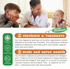 Magnesium Complex Gummies for Kids & Adults- Magnesium Glycinate Supplement- Support Calm Stress Relief, Bones, Mood Vegan- Sugar-Free Orange Flavor, 60 Gummies