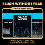 DUDE Wipes Morning Grind Flushable Wipes - Coffee Scented Extra-Large Adult Wet Wipes - 3 Pack (144 Count) - Infused with Coffee Oil, Vitamin E, and Aloe - Septic and Sewer Safe