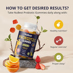 NuBest Daily Probiotic Gummies for Kids & Teens with 5 Billion CFUs | Supports Immune, Gut, and Digestive Health | No Added Sugar | Yummy Strawberry & Orange Flavors | 60 Premium Vegan Gummies