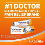 Voltaren Arthritis Pain Gel for Powerful Topical Arthritis Pain Relief with Diclofenac - NEW Easy Open Cap - 100 g Tube And 20 g Travel Size Tube