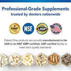 Patient One Evening Primrose Oil 1000mg | Supplement to Support Healthy Skin and Joint Comfort* | Solvent-Free, Cold-Pressed Oil | 60 Softgels