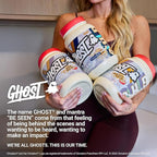 GHOST Vegan V2 Protein Powder, Cinnabon – 2.5LB Tub, 25G of Protein - Plant-Based Pea & Organic Pumpkin Blend Protein with Fiber & Iron ­- Flavored Post Workout Shakes - Soy & Gluten Free