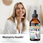 BIO KRAUTER® Vitex Chasteberry Supplement for Women & Menopause Support* - 4 Fl.Oz 56 Days of Supply - Pure Vegan Vitex Berry Tincture - Alcohol & Sugar Free, Non-GMO - Relaxation & Women's Wellness*