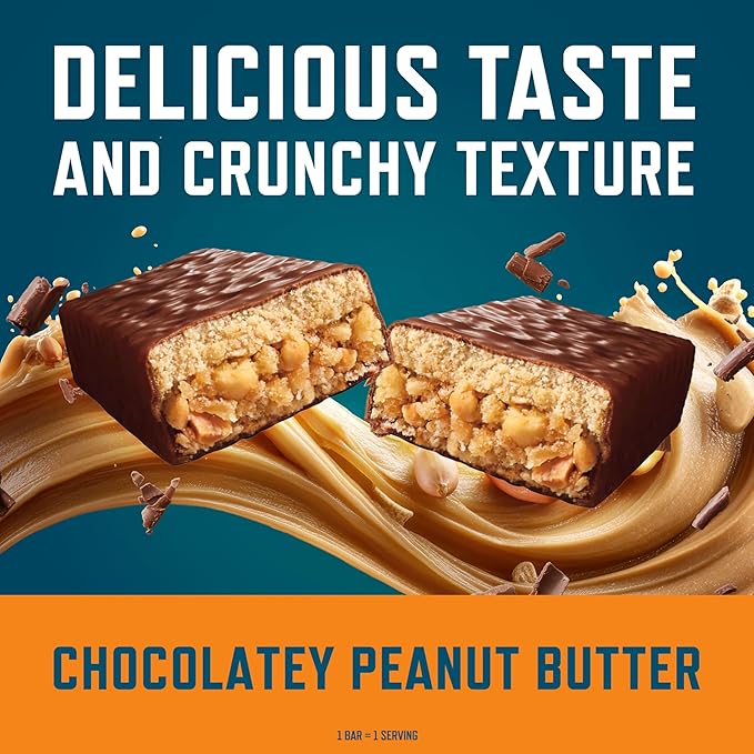 CLIF BUILDERS Protein Bars - Chocolate Peanut Butter Flavor - 20g Plant Based Protein - Gluten Free - Non-GMO - Low Glycemic - No Artificial Sweeteners - Value Pack, 2.4 oz. (12 Count)