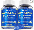 LILICARE Methylene Blue Gummies for Humans, Brain Supplement with NAC, VIT B3 & L-Theanine, Brain & Mitochondrial Support, Enhances Energy, Focus and Cognitive Clarity, Sugar Free, 120 Ct