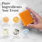 era of nature Turmeric Kojic Acid Soap for Dark Spots – Gentle Brightening Bar for Face, Underarms, Inner Thighs & Bikini Area – Vitamin C + Shea Butter – Moisturizing Soap, 2 x 100g