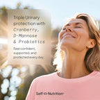 SELF NUTRITION UTI D Mannose with Cranberry & Probiotics for Women | 3 in 1 Supplement, Supports Urinary Tract Health & PH Balance | Effective & USA Made | Vegan, Non-GMO (60 Capsules)