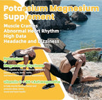 Potassium Magnesium Gummies,Potassium Supplement w/Ashwagandha,High Absorption Magnesium Glycinate,B6,D3,Potassium Citrate for Leg Cramps,Muscle,Electroyte for Adults Kids,Sugar-Free, 60 Gummies