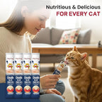 Cat Treats Lickable | Grain-Free Cat Food Toppers, High Protein | Creamy Puree Squeeze Ups with Vitamin E & Taurine, Digestible Formula | 0.5 oz. Each Tube, Chicken with Krill Recipe | 10 Tubes