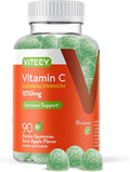Viteey Chewable Vitamin C Gummies for Adults - 1050mg Maximum Strength Immune Support Supplement - Vegan, Gluten Free - 90 Count