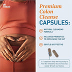 Dr. Tobias Colon Cleanse - Constipation Relief & Gut Health Support for Women & Men | 14 Day Colon Cleanser for a Gentle Colon Detox & Gut Flush 24 Capsules (1–2 Daily)