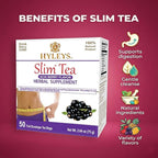 Hyleys Slim Tea Weight Loss Herbal Supplement with Acai Berry - Cleanse and Detox - 50 Tea Bags (1 Pack)