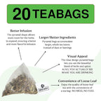 BREWIX, Perfect Mint Tea (20 Pyramid Tea Bags) | Soothing Mint Blend for Digestion Support & Daily Calm | Calming, Fresh and Cool | Caffeine Free Herbal Tea | No Sugar & No Caffeine | Spearmint and Peppermint