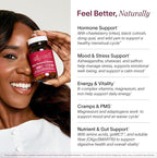 Ladywell Daily Hormone Balance Capsules | Natural Cycle Support for Women | Supports Mood, Bloating, Cramps, Skin Health & Cravings | with Chasteberry, B Vitamins, Ashwagandha, Saffron & More | 60 Ct