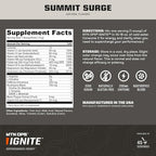 MTN OPS Ignite Sugar Free Energy Drink Powder with 200mg Caffeine, Nootropic Blend for Energy, Focus & Endurance, L Arginine & L Citrulline Pre Workout, 45 Servings, Hush Summit Surge