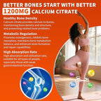 (2 Pack) Calcium Citrate 1200 mg with Vitamin D3 Gummies for Women & Men,Calcium Supplements for Bone & Teeth Support,High Absorption - Easy to Digest, Sugar Free,Vegan,Orange Flavor,60 Day Supply