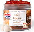 Lions Mane Mushroom Gummies for Focus and Memory - 500mg Fruiting Body Extract - Cognitive Support and Brain Health Supplements for Adults and Kids - Vegan, Gluten-Free - Canyon Cooler - 30 Servings