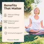 Quercetin with Bromelain Turmeric Curcumin Supplement – Allergy Relief, Immune & Joint Support – Organic Turmeric Supplement w/Bioperine for Enhanced Absorption, 120 Quercetin 500mg Capsules