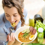 Hethstia Protein Ramen Spicy Beef Flavor, 6-Pack Instant Noodle Soup, 32g Plant-Based Protein, Vegan, Non-GMO, Low Fat, Healthy High Protein Ramen Meal