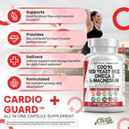 Clean Nutraceuticals COQ10 200mg Red Yeast Rice Omega 3 Magnesium Complex 500mg Niacin Zinc Vitamin K2 D3 - Heart Support Vitamins for Women & Men w/Vitamin B3, Coenzyme Q10-60 Ct (Pack of 2)