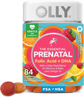 OLLY Essential Prenatal Gummy Multivitamin, Folic Acid, Vitamin D, Omega 3 DHA, Supports Healthy Growth and Brain Development, Citrus Berry - 84 Count