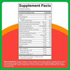 SmartyPants Organic Kids Multivitamin Gummies: Omega 3 (ALA), Beta Carotene, Vitamin B12, B6, A, K & Zinc for Immune Support, Biotin, Vegetarian, Three Fruit Flavors, 120 Count (30 Day Supply)