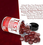 Atlantis Nutrition Testosterone Booster Gummies for Men - Enhances Strength & Stamina - Optimizes Performance & Male Enhancement - Tribulus, Goat Weed Extract, Maca Root Extract | 60 Gummies