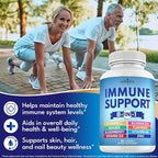 8 in 1 Immune Support Booster Supplement with Echinacea, Vitamin C and Zinc 50mg, Vitamin D 5000 IU, Turmeric Curcumin & Ginger, B6, Elderberry (8 in 1 Capsules (Pack of 5))
