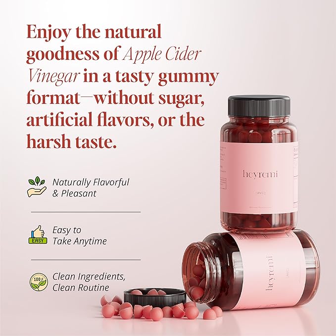 Sugar-Free Apple Cider Vinegar Gummies - Natural Digestive Support and Bloating Relief - Vegan Gut Health Support with Herbal Blend - 60 Gummies