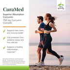 Terry Naturally CuraMed 750mg - Antioxidant Supplement for Brain & Heart Health Support - Dietary Supplement with High-Potency Curcumin Complex - Kidney, Liver & Immune Health Support - 60 Softgels