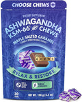 YouChews Ashwagandha KSM-66 Chews for Stress Relief & Mood Support, Organic Ashwagandha Gummies KSM 66 Alternative, Mood Support, Maple Salted Caramel Flavor, 30 Count