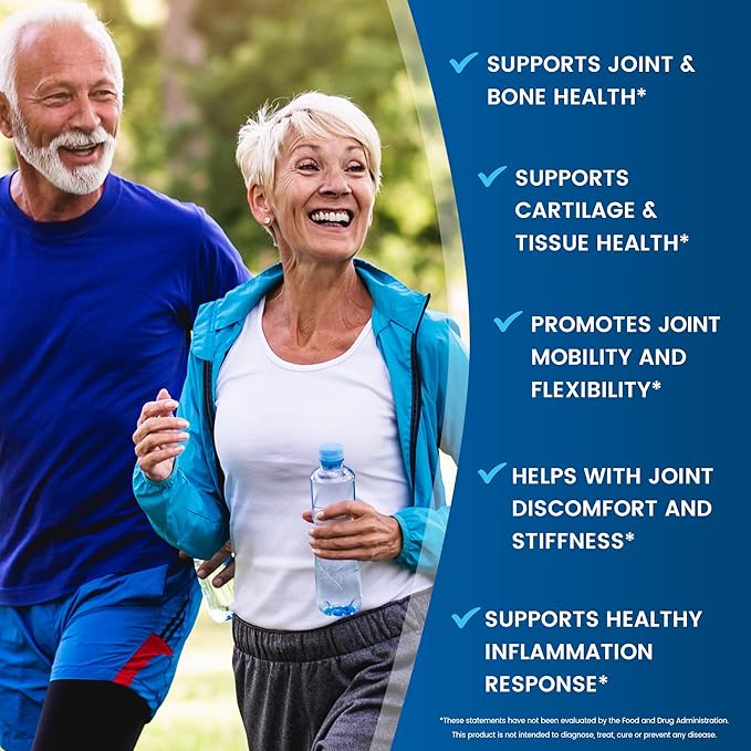 Vitamin World Triple Strength Joint Mover with Vitamin D Glucosamine Chondroitin MSM 80 Caplets, Promotes Healthy Joints, Promotes Comfort and Flexibility, Coated, Gluten Free