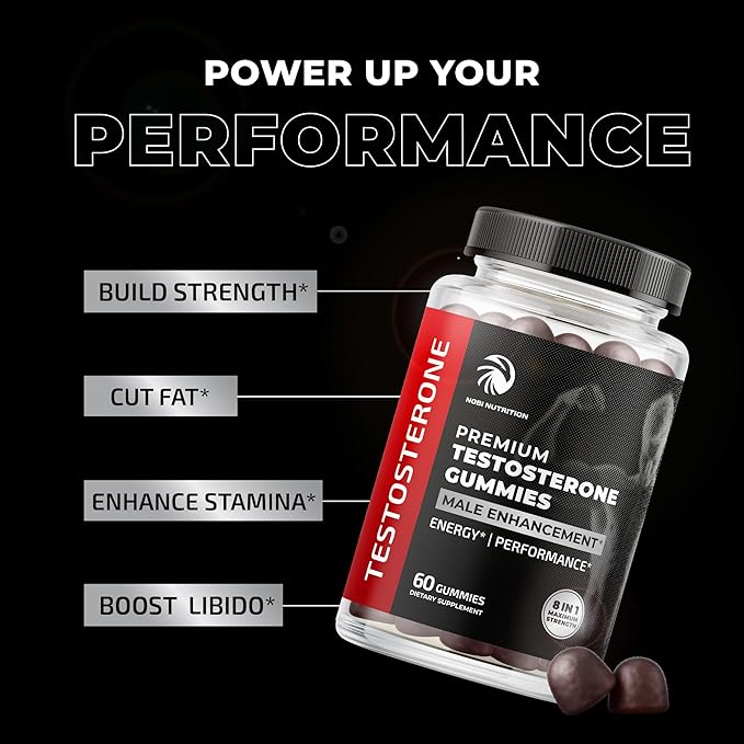 Testosterone Supplement for Men for Muscle Growth, Stamina & Performance | Testosterone Booster Muscle Builder for Men | Test Boost Max with Tongat Ali | Test Booster & Male Enhancement | 60 Gummies
