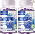 Nutravita Glucosamine Chondroitin Gummies with MSM & Elderberry Extra Strength - Joint Support, Antioxidant Immune Support Supplement for Adults, Men & Women.120 Blueberry Chews