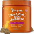 Zesty Paws Salmon Oil for Dogs Skin and Coat, Omega 3 Fish Oil Chews, Dog Allergy Relief Chews, Itch Relief Supplement, 90 Count, Salmon Flavor